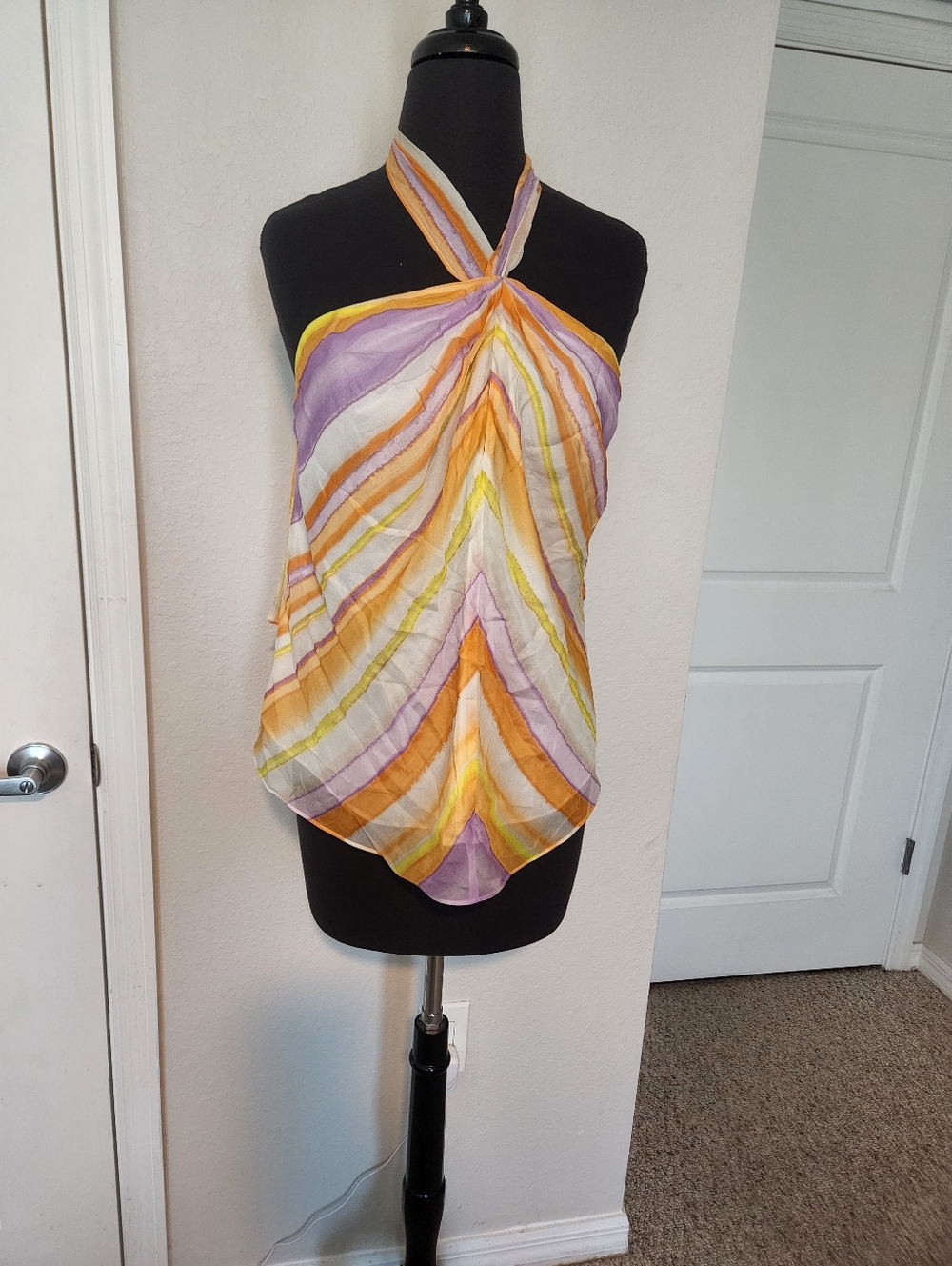 Ramy Brook Pastel Yellow & Lavender Halter Camisole - Picture 3 of 10